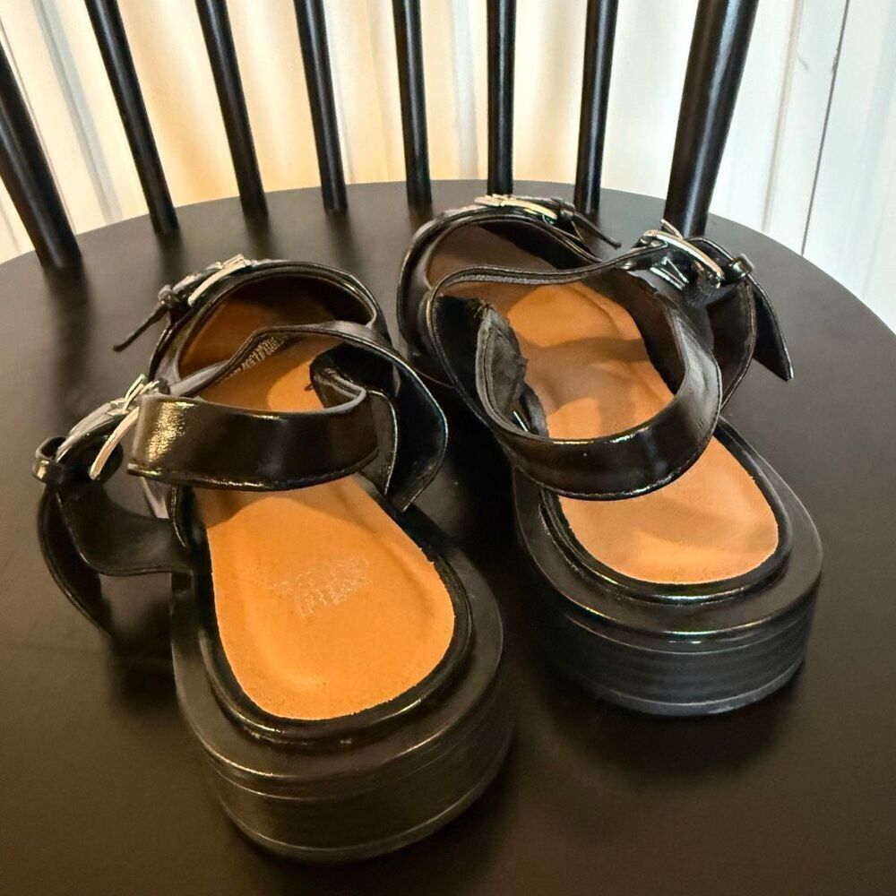 Wild Fable Peyton double buckle black point toe sling back flats size 6 - Picture 6 of 9